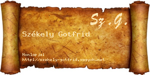 Székely Gotfrid névjegykártya